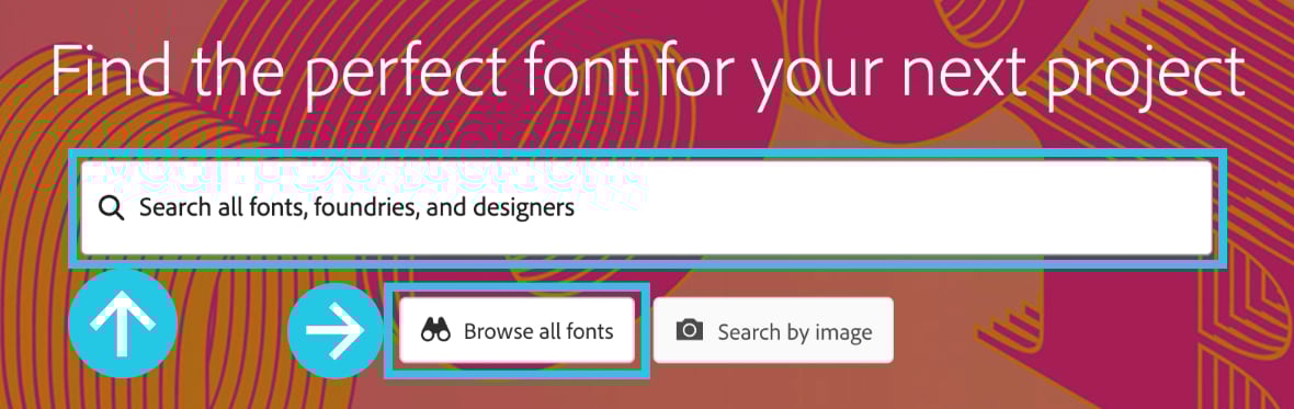 Search for Adobe Fonts