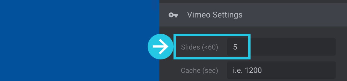 Number of Vimeo Media Feed Slides