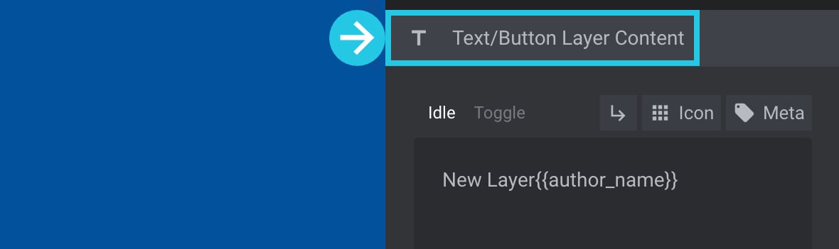 Go to the Text/Button Layer Content panel