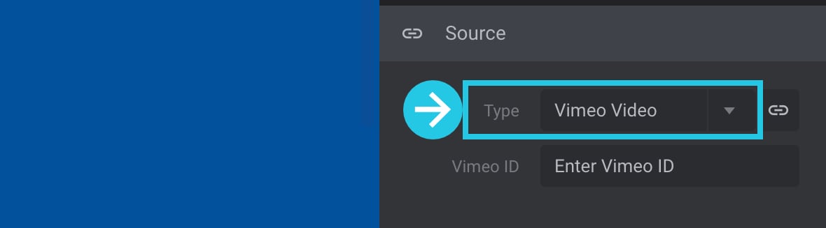 Select the Vimeo Video setting