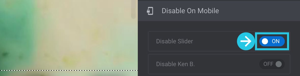 Disable Slider toggle button