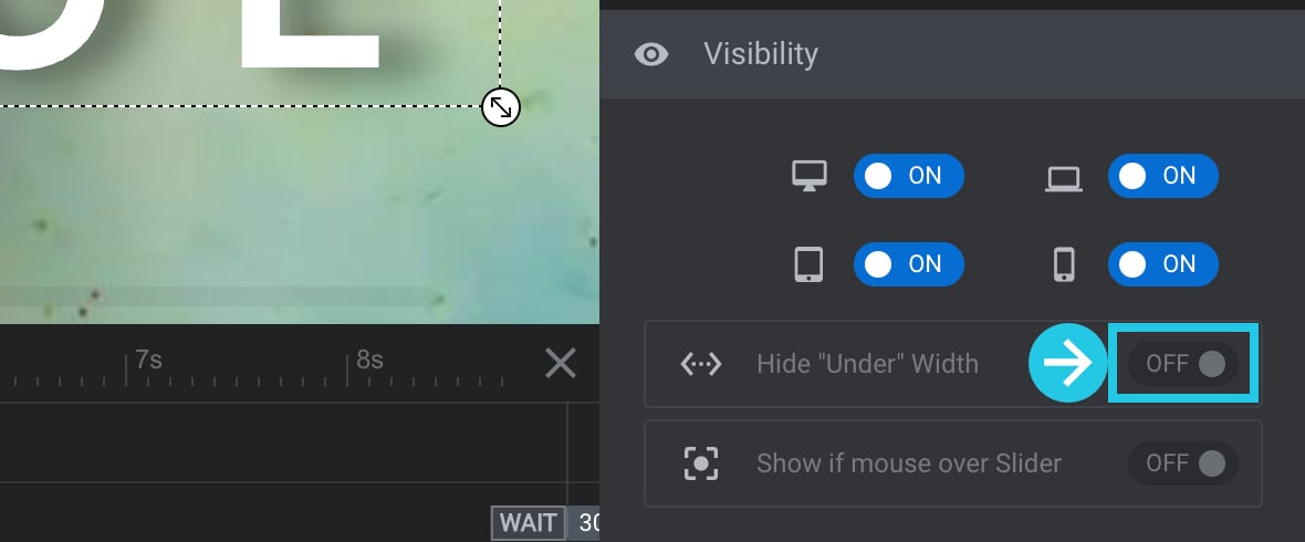 Hide "Under" Width toggle option