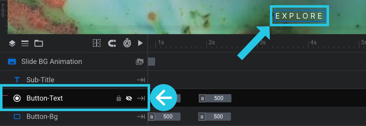 Mouse over the layer to show the layers not visible