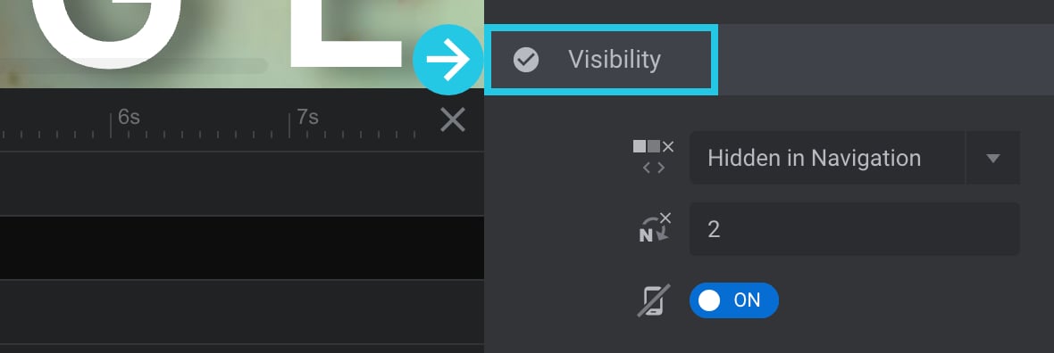 Visibility panel to show Slider Revolution elements