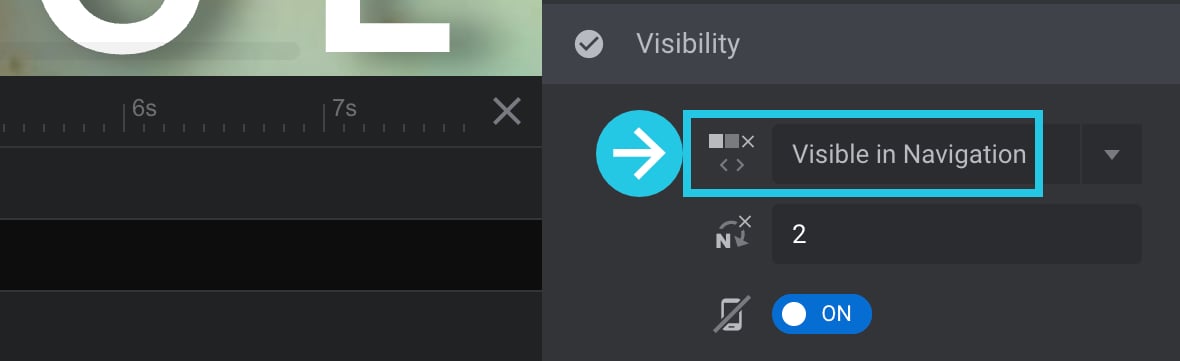 Visible in navigation