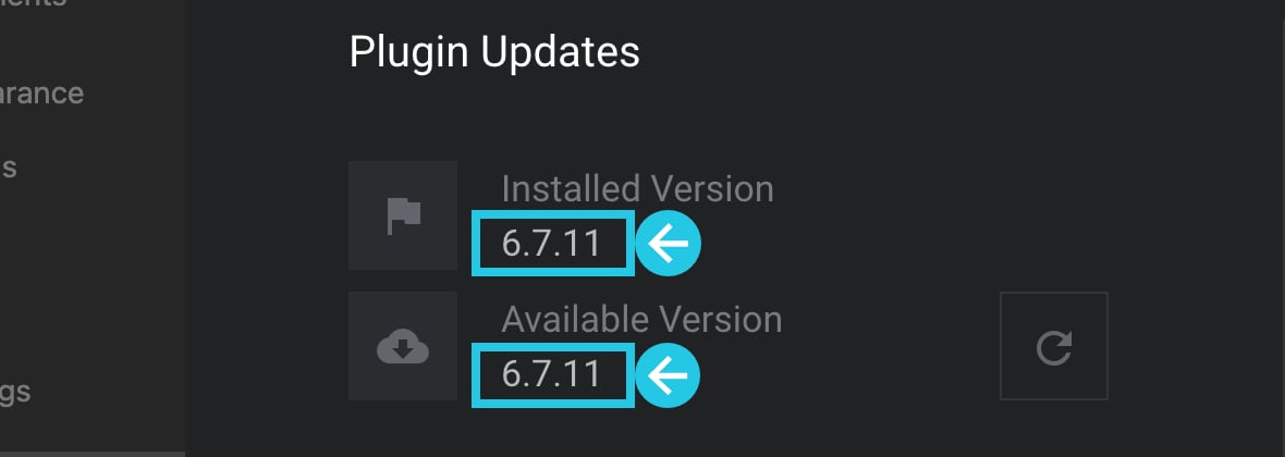 Installed Version vs Available Version