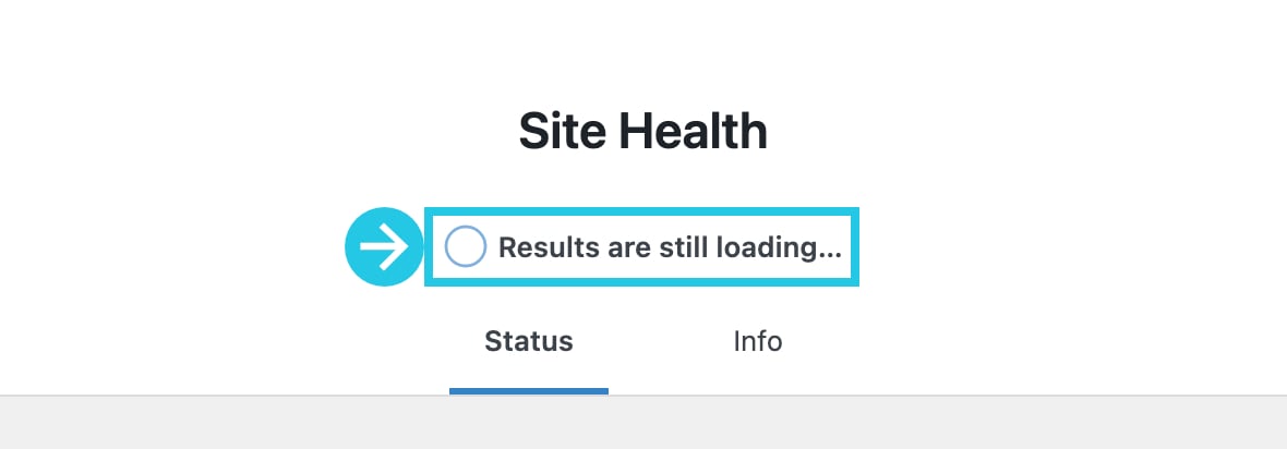 Overall site health loading
