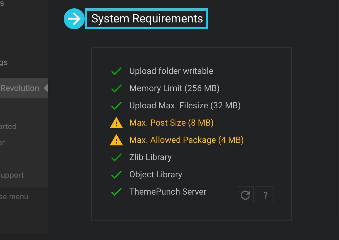 System requirements in SR