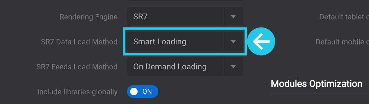 Select Smart Loading in Data Load Method
