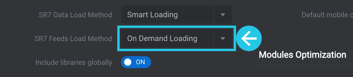 Select On Demand Loading in Feeds Load Method