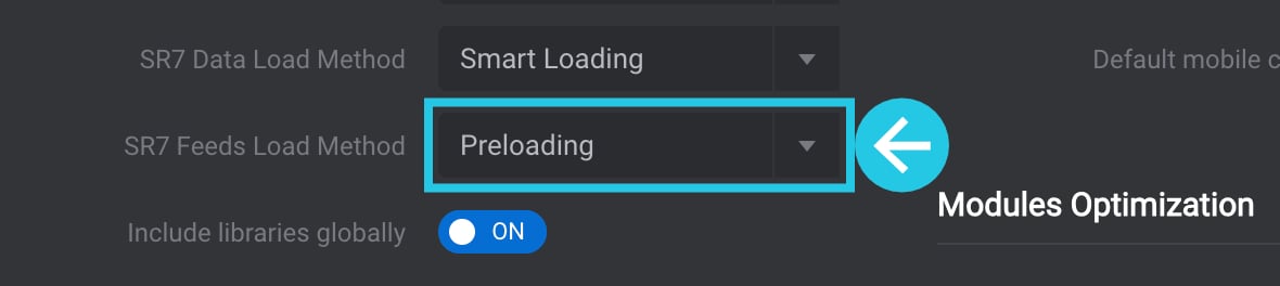 Select Preloading in Feeds Load Method