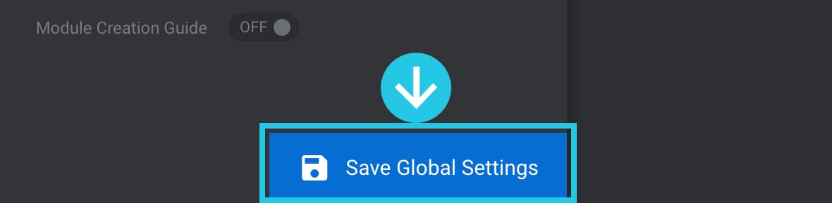Save settings
