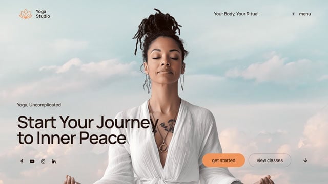 Yoga Studio One-Page Website Template