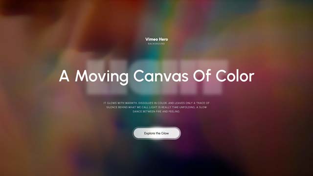 Vimeo Video Hero Background