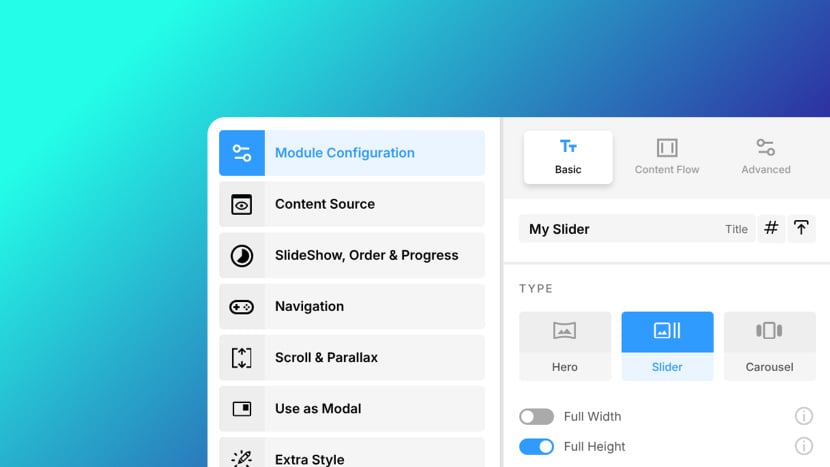 Module Configuration Panel